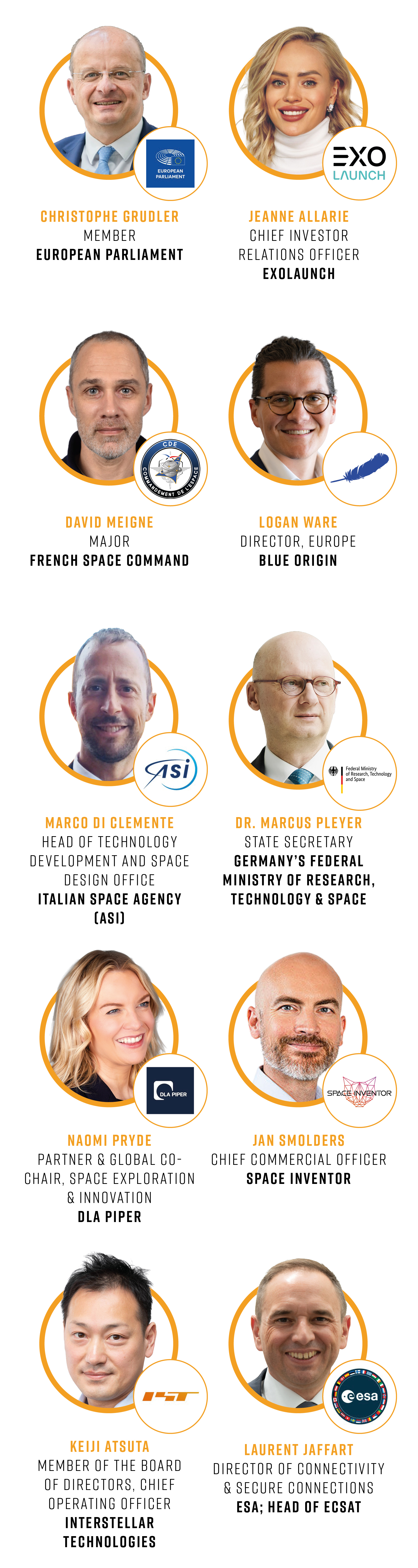 Space Tech Expo Europe Conference Speakers 